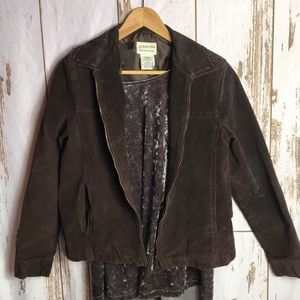 St. John’s bay 100% leather vintage suede jacket